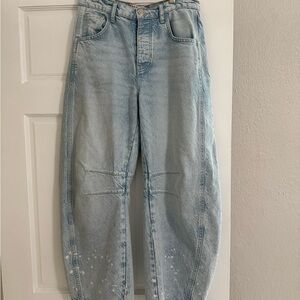 We The Free Light Blue Barrel Jeans